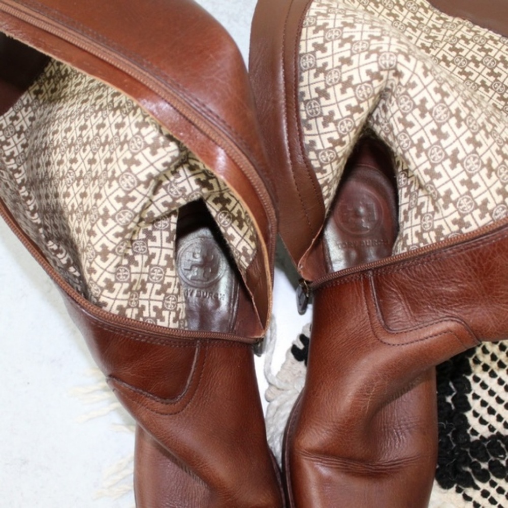 SOLD Tory Burch Brown Leather Riding Boots - Picture 6 of 8